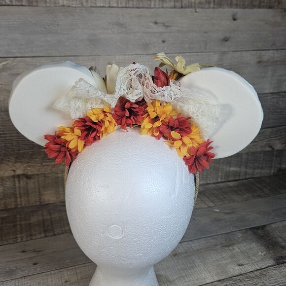 Fall Inspired Minnie Mouse Ears Autumn Disney Ears Handmade - Picture 2 of 6